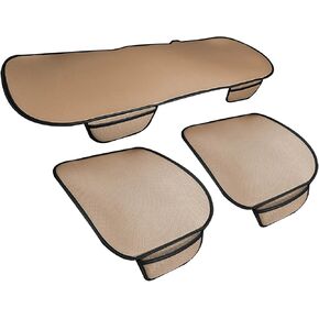 Car Seat Cushions for Toyota Verso 5seats 2011-2016, Car Seat Cushions for Driving, Comfort Driver Cushion and Back Cushion,Beige- Front + Back 3pcs