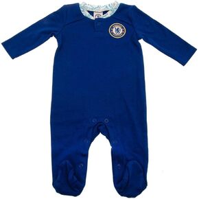 Chelsea FC Baby Crest Long-Sleeved Sleeper, Royal Blue/White, 9-12 Months