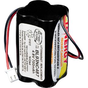 1 Pcs 4.8V 700mAh BL93NC487 Ni-CD Battery Replacement for Emergi-Lite BL93NC487, Exit Light Co BAA-48R BAA48R, Interstate NIC0186, Dantonna Custom-43 Custom43, OSI OSA-126 OSA126 BL93NC484 BL93NC485