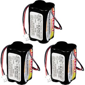 3 Pcs 4.8V 700mAh BL93NC487 Ni-CD Battery Replacement for Emergi-Lite BL93NC487, Exit Light Co BAA-48R BAA48R, Interstate NIC0186, Dantonna Custom-43 Custom43, OSI OSA-126 OSA126 BL93NC484 BL93NC485