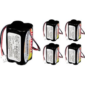 5 Pcs 4.8V 700mAh BL93NC487 Ni-CD Battery Replacement for Emergi-Lite BL93NC487, Exit Light Co BAA-48R BAA48R, Interstate NIC0186, Dantonna Custom-43 Custom43, OSI OSA-126 OSA126 BL93NC484 BL93NC485