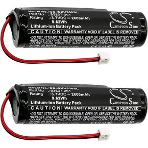 Cameron Sino Replacement for W'ahl Cordless Magic Clip Designer Sterling 4 Super Taper Cordless Senior Cordless Battery 2600mAh (2Pack)