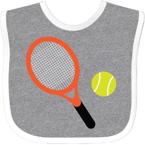 inktastic Tennis Racket and Ball Baby Bib