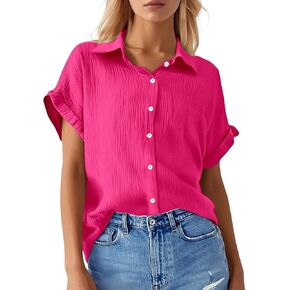 Funny Sweatshirts for Women Women's Solid Color Casual Batwing Sleeve Button Pocket Tops Shirt