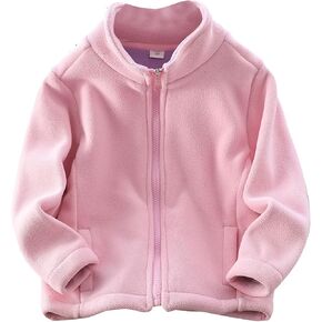 Unisex Kids Fleece Zip Up Jacket Boys and Toddlers' Polar Fleece Full-Zip Mock Jacket Kids Winter Sherpa Coat