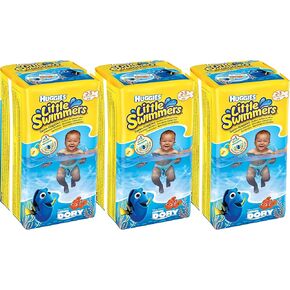 Little Swimmers Disposable Swim Diapers, X-Small (7lb-18lb.), (3 x 12 Pants)