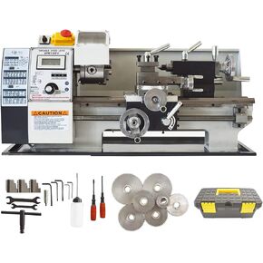 INTSUPERMAI Mini Metal Lathe 7" x 12" Precision Lathe Brushless Motor Turning Machine Metric Thread