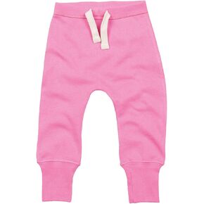 Babybugz Baby Boys Girls BZ33 Jogging Plain Sweatpants with Mock Drawcord - Bubblegum Pink (18-24 Months)
