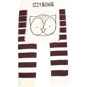 Pavilion Gift Company Owl-Red 12-24 Month Soft & Stretchy Baby Striped Leggings, 12-24 Months