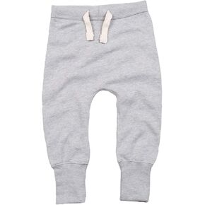 Babybugz Baby Boys Girls BZ33 Jogging Plain Sweatpants with Mock Drawcord - Heather Grey Marl (12-18 Months)