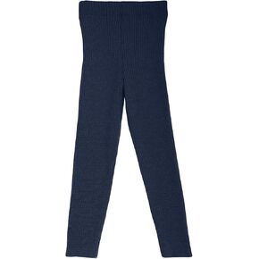 Kids Thermal Bottoms: Baby Winter Leggings Pants, Organic Merino Wool (EU 74-80/6-12 Months, Navy Blue)