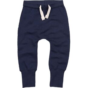 Babybugz Baby Boys Girls BZ33 Jogging Plain Sweatpants with Mock Drawcord - Nautical Navy (6-12 Months)