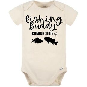 Fishing Buddy Coming Soon Onesie®, Pregnancy Announcement,Fishing, Natural