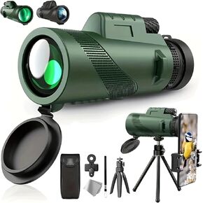 STSCOPE360 Monocular ، 2025 STS SCOPE 360 ، METTHOSCOSE 360 نطاق أحادي النطاق للبالغين ، أحاديات عالية الطاقة لحفلات CHESPING CHASPING (GREEN 80 * 100)