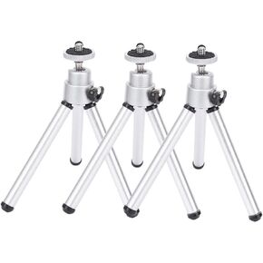 3pcs Telescope Tripod, Aluminium Alloy Silver Stoving Varnish Lightweight, Mini Anti Shake Telescope Tripod