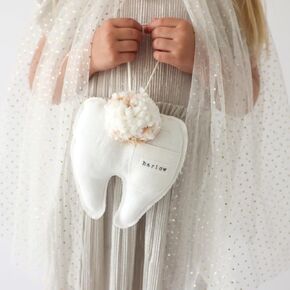 Personalized Tooth Fairy Pillow for Girls, Tooth Fairy Door Hanger, Tooth Fairy Pillow with Pocket, Tooth Holder, Tooth Keepsake Tooth Pillow, Tooth Fairy Pouch for Girls, Tooth Fairy Kit