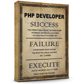 Personalized Name Php Developer Gifts Inspirational OfficePhp Developer Poster Inspiring Success Canvas Artwork for Living room Wall Decoration 6xCdLt
