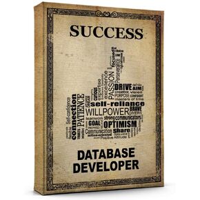 Customize Name Database Developer Wall Art Success Motivational Poster Wall Decor for OfficeDatabase Developer Canvas Print Art Decoration Ready to Hang iETQ9i