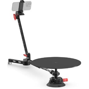 360° Spinning Camera rig, 360 Degree Spinner with 43.3in Extension Poles Professional Photography Turntable Rotating Camera Slider 360° Rotating Shooting Suction Cup Base with Multiple Interfaces