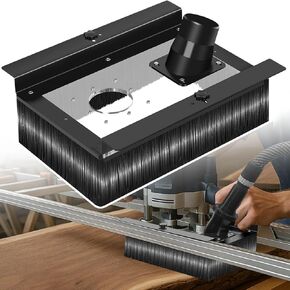 Heavy Duty Router Skid Dust Collection Hood/Router Sled for Flattening Slabs/ 2-1/2" New Dust Collection Interface Connector/Captures 95% of Particles/Compatible with Most Routers Milling Machines