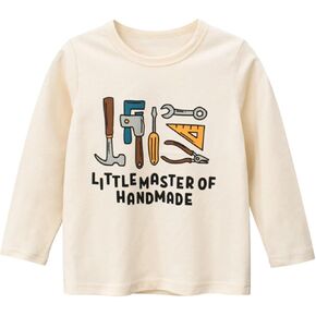 KAGAYD Baby Boys Girls T Shirt Letter Print Long Sleeve Round Collar Tops Tee Clothes for Children Spring Autumn Costumes