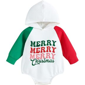 Baby Boy Outfit Infant Boys Girls Christmas Sweatshirt Hoodie Pullover Top Fall Winter Clothes 3-18 (White, 9-12 Months)