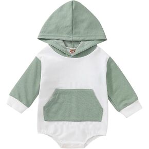 Girls Sweaters Infant Baby Boy Girl Fall Clothes Long Sleeve Hoodie Pullover Outfit with Pocket 3-18 Months