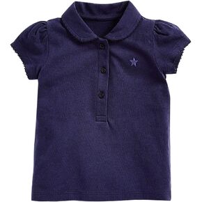 Little Girl Undershirts 2023 New Summer Cute Tie Lava Children's Short Sleeved Cotton Children T (Dark Blue, 4-5Years)