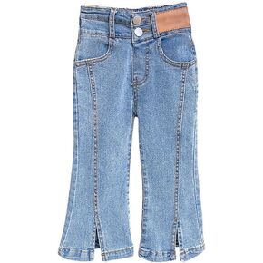 Boy Toddler Pants 2t Kids Girls Denim Jean Wide Leg High Waist Distress Washed Pants Children Kids Long Girls
