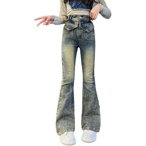 Baby Girl Clothes 6 Months Summer Toddler Girl Flare Jeans Bell Bottom High Elastic Waist Stretchy Denim 3 Pants