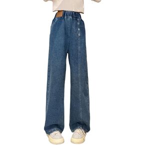 Baby Girl Clothes 9 Months Girls Casual Long Straight Denim Jeans Kids Girls Distressed Washed Elastic Under Pants