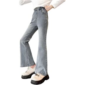 6 Month Girl Pants Girls Summer Distressed Washed Denim Jeans Kids Girls Slim Fit Elastic High Waist Wrap Pants