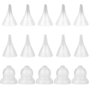 15pcs Nasal Aspirator Replacement Tips, Nose Sucker Silicone Replacement Part for Baby & Toddlers Compatible with GROWNSY Watolt LittleTora HEYVALUE Cocobela HailiCare KIDIRA TEQIN X-Bosak