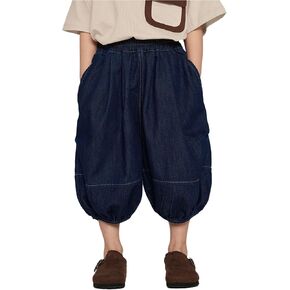 Kaerm Summer Baby Harem Pants Girls Boys Toddler Loose Denim Bloomers Jeans Capris Casual Wear