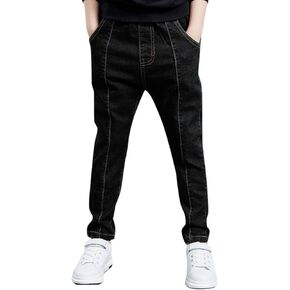 Baby Boys and Toddler Jeans Bermuda Casual Jeans Fashion Loose Trousers Stretchy Wide Leg Pants with Pockets