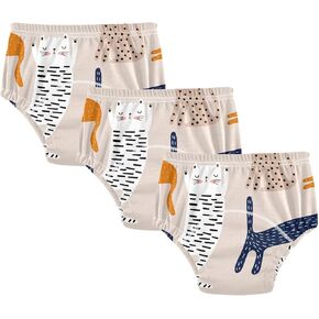 Toddler Potty Training Underwear Cotton Absorbent Soft Baby Girl Boy Potty Training Pant 2T-5T