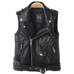 Winter Jacket for Girls Kids Leather Motorcycle Jacket Vest Coat Winter Jacket for Toddler Boys Sale