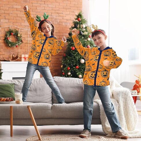CHIFIGNO Girls Boys Fleece Hoody Jacket Kids Hoodies Toddler Boy Winter Clothes for Toddler Kids with Pockets in Kuwait