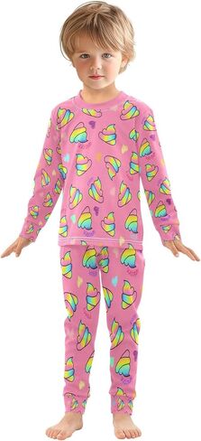Pajama Sets Long Sleeve Top with Pants Cotton Soft Sleepwear 2 Piece Pjs Set in Saudi Arabia
