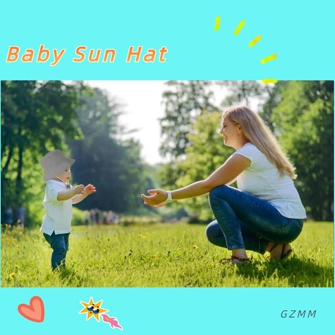 Baby Sun Hat Upf 50+ دلو صغير دلو القبعة حماية أشعة الشمس واسعة الحافة القابلة للتعديل شاطئ القبعة بويز 2Pack in Kuwait