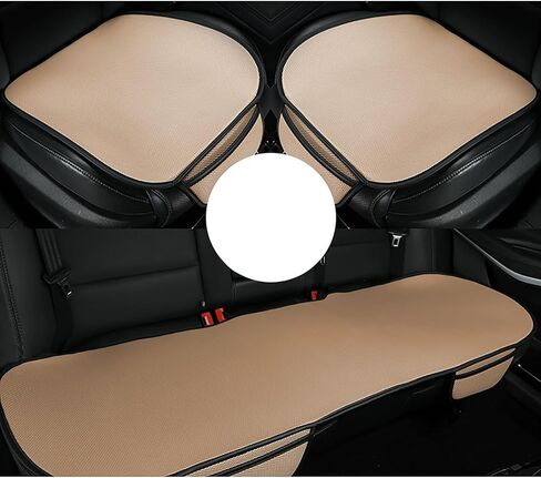 Car Seat Cushions for BYD E6, Car Seat Cushions for Driving, Comfort Driver Cushion and Back Cushion,Beige- Front + Back 3pcs in Saudi Arabia