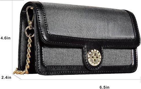 lumisonata Small Quilted Crossbody Bags for Women Handbags LED Shoulder Bag Mini Designer Trendy Purses Leather Black Evening Bag Light Up Clutch Wallet Glitter with Metal Chain Strap in Kuwait