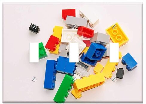 Switch Plate Outlet Cover - Toys Bricks Game Child Colorful Childhood in Saudi Arabia