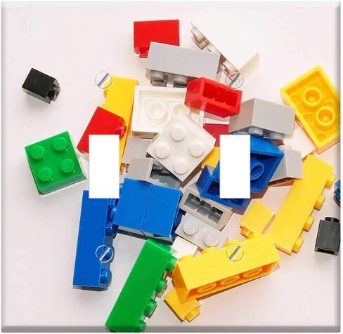 Switch Plate Outlet Cover - Toys Bricks Game Child Colorful Childhood in Saudi Arabia