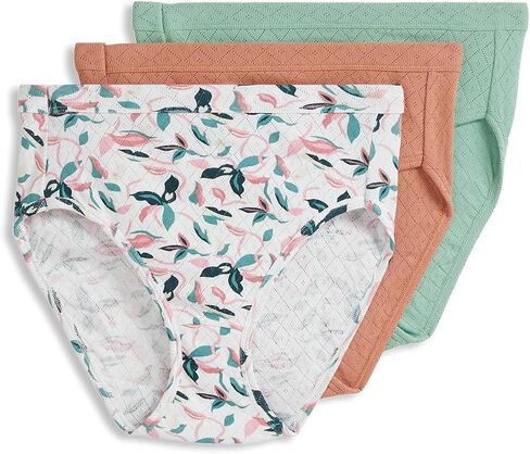 Jockey Women's Elance Breathe French Cut 3-Pack Violet Veil/Sandy Shimmer/Minty Mist 8 in Kuwait