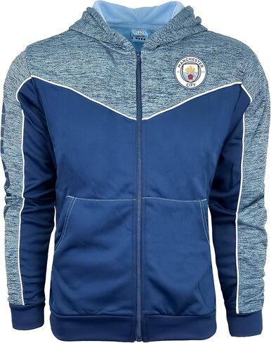 سترة بغطاء للرأس من Icon Sports Boy's Manchester City، سترة بغطاء للرأس بسحاب كامل مرخصة من M. City بمقاسات الشباب in Saudi Arabia