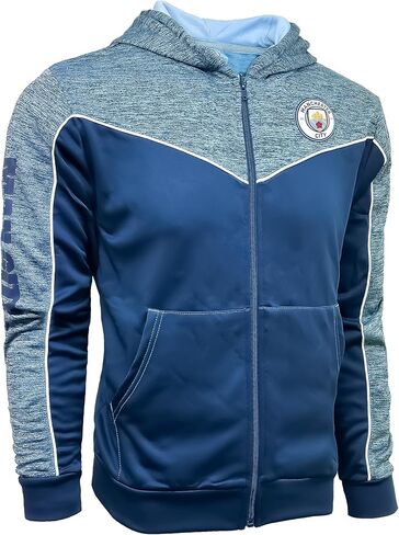 سترة بغطاء للرأس من Icon Sports Boy's Manchester City، سترة بغطاء للرأس بسحاب كامل مرخصة من M. City بمقاسات الشباب in Saudi Arabia