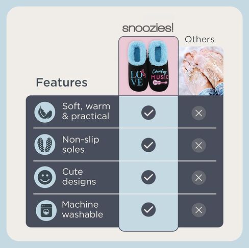 Snoozies Pairable Slipper Socks | Cozy and Fun House Slippers for Women, Fuzzy Slipper Socks |ith Unique Designs, Non Slip Socks - Watering Can - Medium in Saudi Arabia