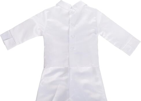 Lito Angels Baby Boys Christening Clothing Baptism Outfits with Bonnet Short Long Sleeve White Suit in Kuwait