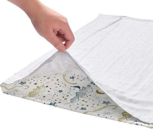 Toddler Pillow with Bamboo Viscose Pillowcase - Stars White, Medium (Silk) in Kuwait